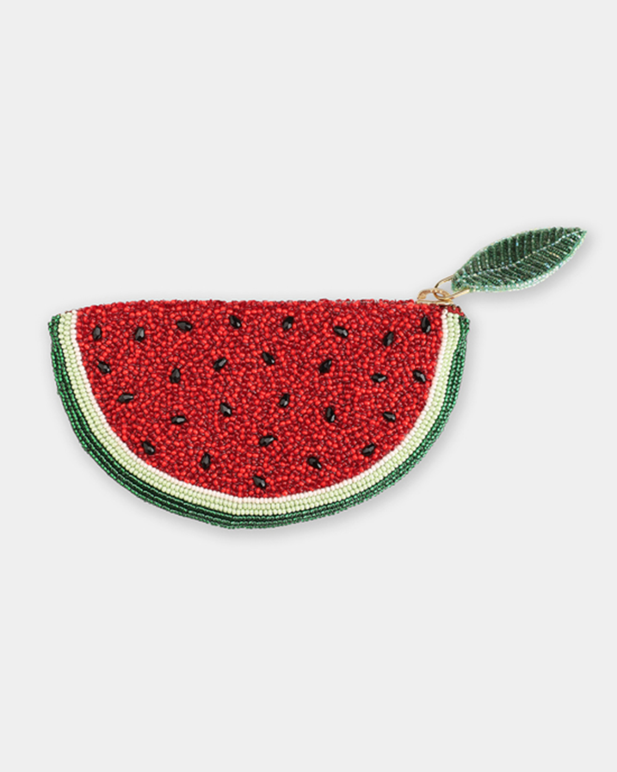 Olivia Dar Accessories Red Beaded Wallet in Watermelon