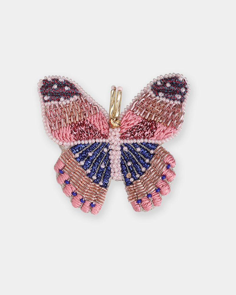 Olivia Dar Jewelry Pink Butterfly Brooch in Pink