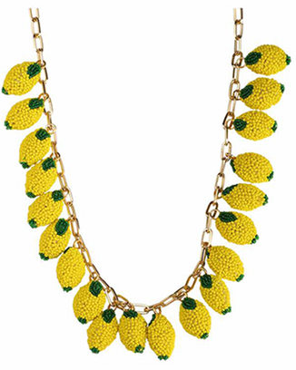 Olivia Dar Jewelry Yellow Lemon Necklace