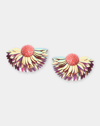 Olivia Dar Jewelry Rainbow Marigold Earrings in Rainbow