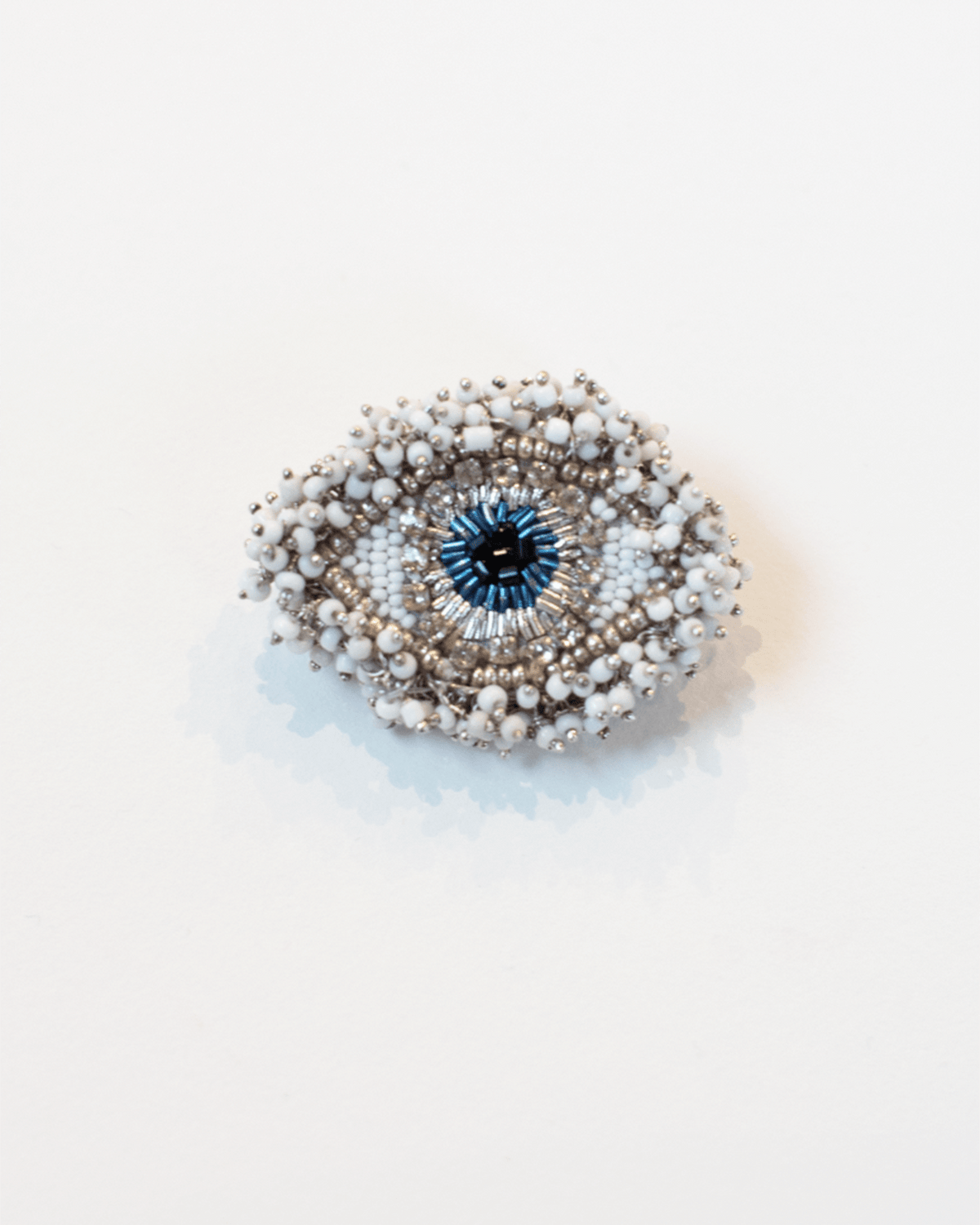 Olivia Dar Jewelry Silver/Light Blue Milos Brooch in Silver Light Blue