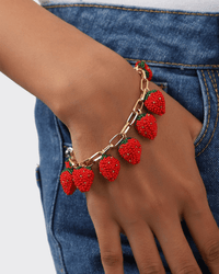 Olivia Dar Jewelry Red Strawberry Bracelet