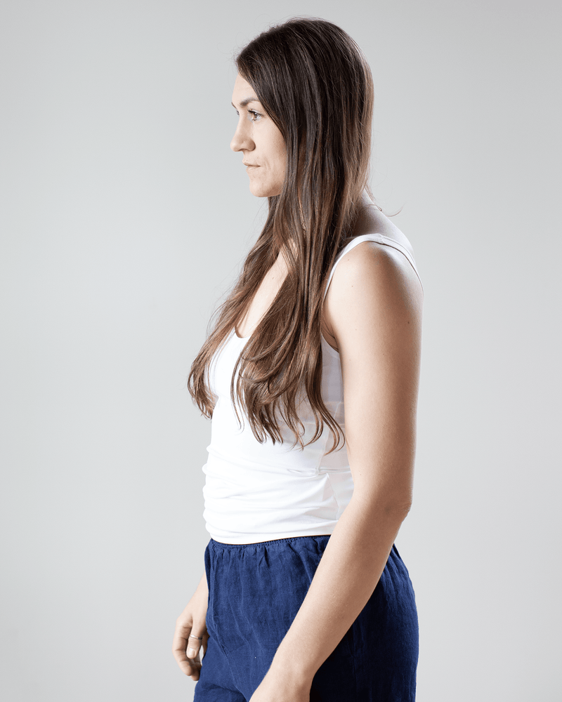 Only Hearts Clothing Del Low Back Tank in White