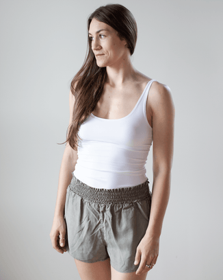 Only Hearts Clothing Del Skinny Tank in White