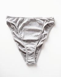 Only Hearts Lingerie Tank Bralette & High Cut Brief Set in Heather Grey