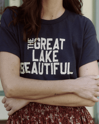 the Great Clothing The Boxy Crew w/ The Great Lake Beautiful in True Navy