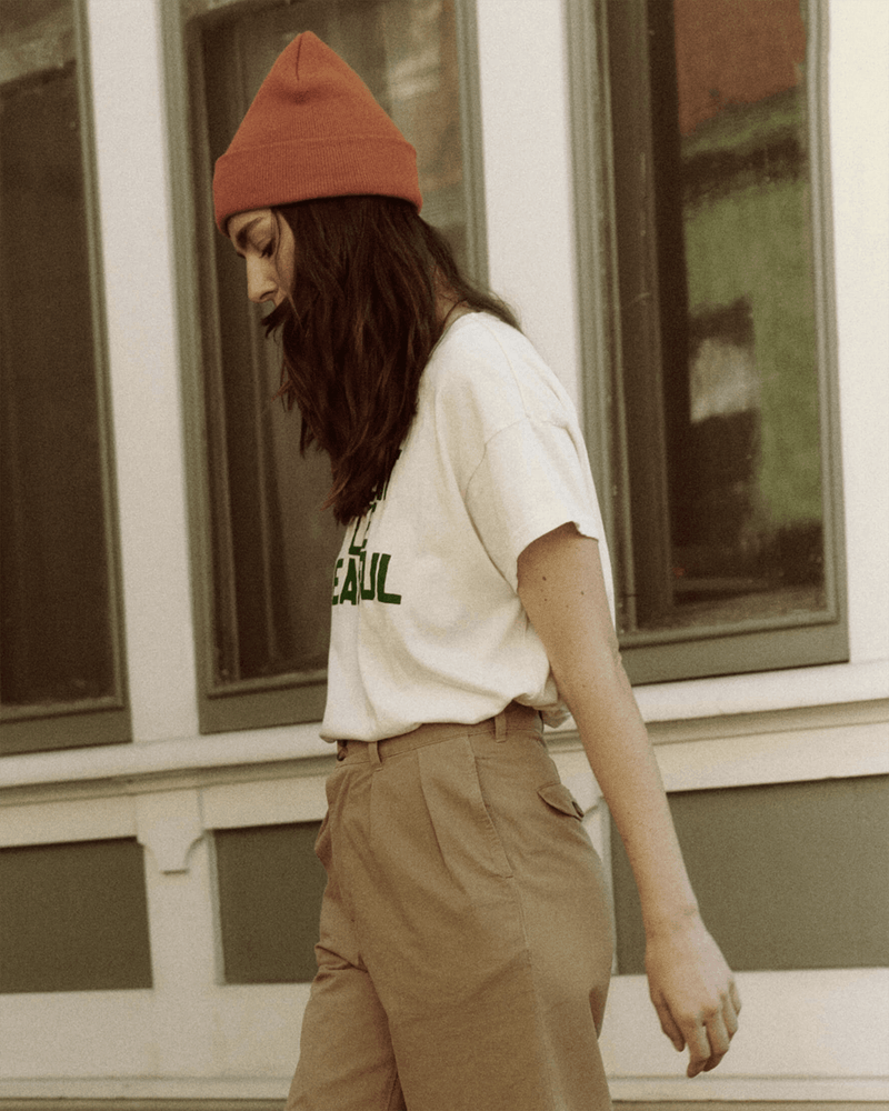 the Great Clothing The Boxy Crew w/ The Great Lake Beautiful in Washed White