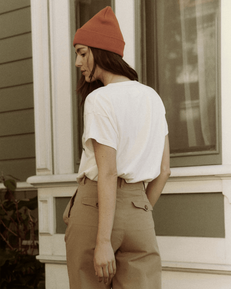 the Great Clothing The Boxy Crew w/ The Great Lake Beautiful in Washed White