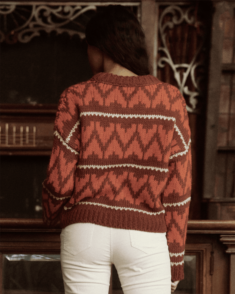 the Great Clothing The Folk Pullover in Firestone
