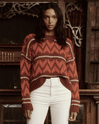 the Great Clothing The Folk Pullover in Firestone