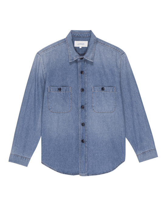 the Great The Harbor Shirt in Saddle Wash 