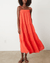 Velvet by Graham & Spencer Clothing Charlie Gathered Tier Dress in Crimson