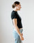 Velvet by Graham & Spencer Clothing Jackie Shirr Cap Slv Top in Black