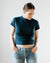 Velvet by Graham & Spencer Clothing Jackie Shirr Cap Slv Top in Midnight