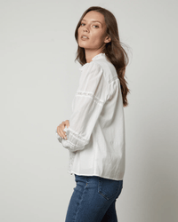 Velvet by Graham & Spencer Clothing Romy Lace Boho Top in White
