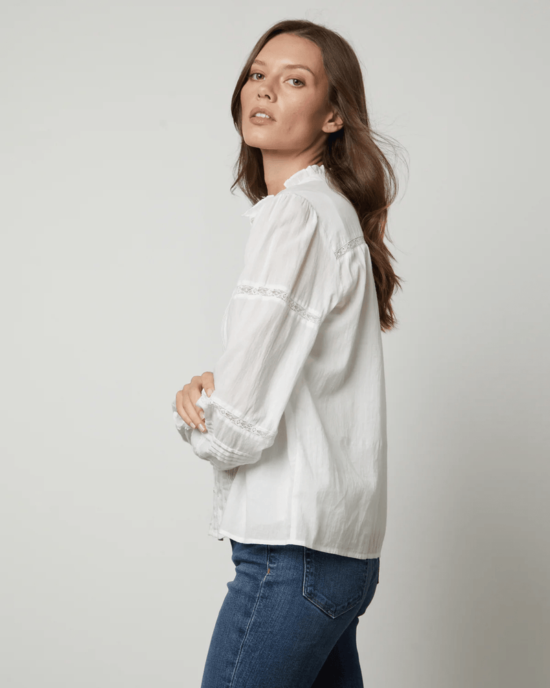 Velvet by Graham & Spencer Clothing Romy Lace Boho Top in White