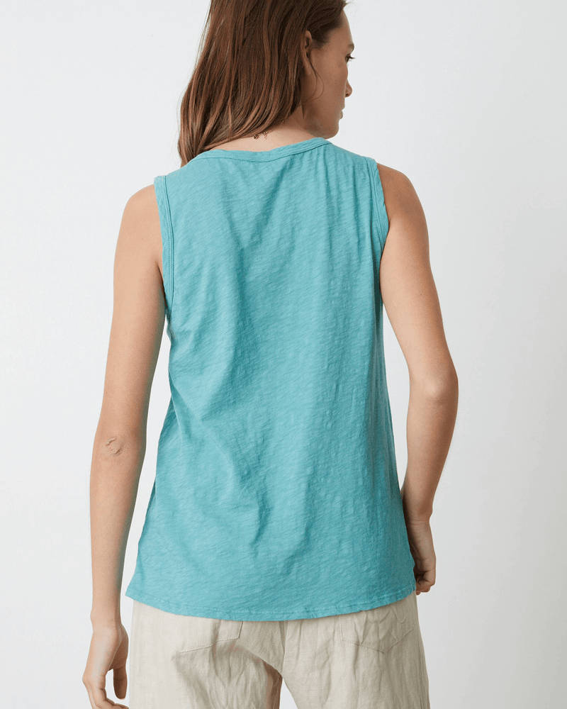 Velvet by Graham & Spencer Clothing Taurus Tank in Turquoise