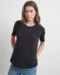 Velvet by Graham & Spencer Clothing Tera S/S Tee in Black