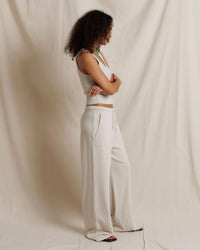 Blondie - Structured Rib Bra Friendly Tank in Whitecap Grey