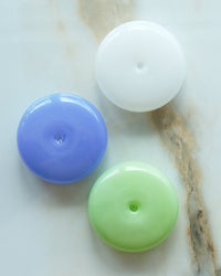 BOTANICA HOME Bubble Glass Incense Holder - Blue Milk Glass