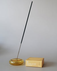BOTANICA Bubble Glass Incense Holder - Gold Glass 