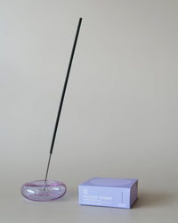 BOTANICA Bubble Glass Incense Holder - Lavender Glass 