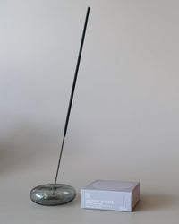 BOTANICA HOME Bubble Glass Incense Holder - Smoke Glass