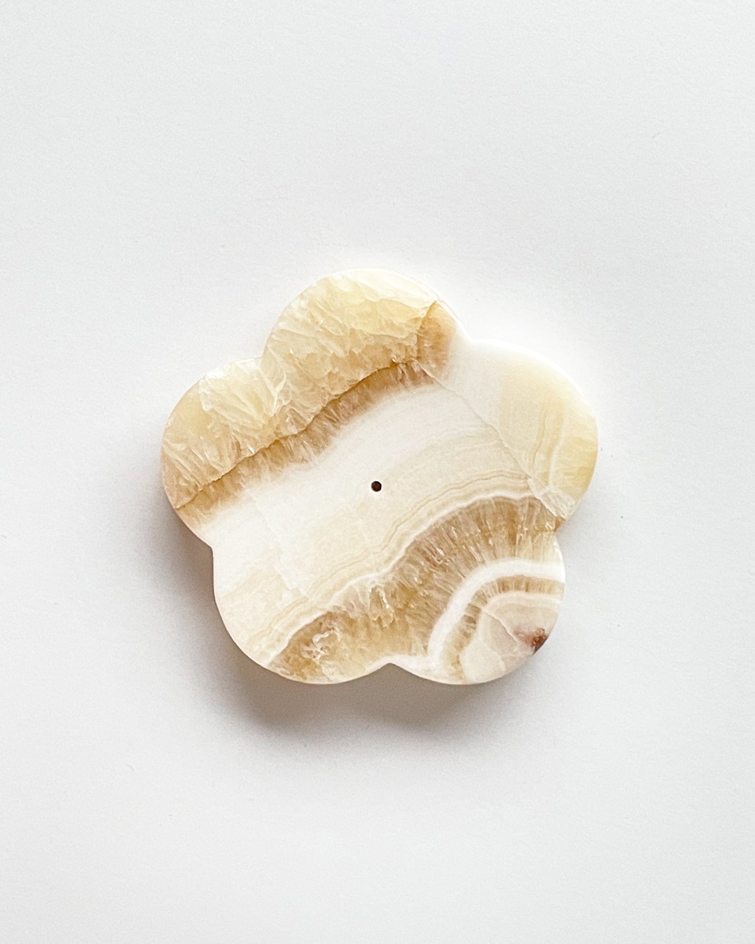 Fower Incense Burner in Creamy Onyx