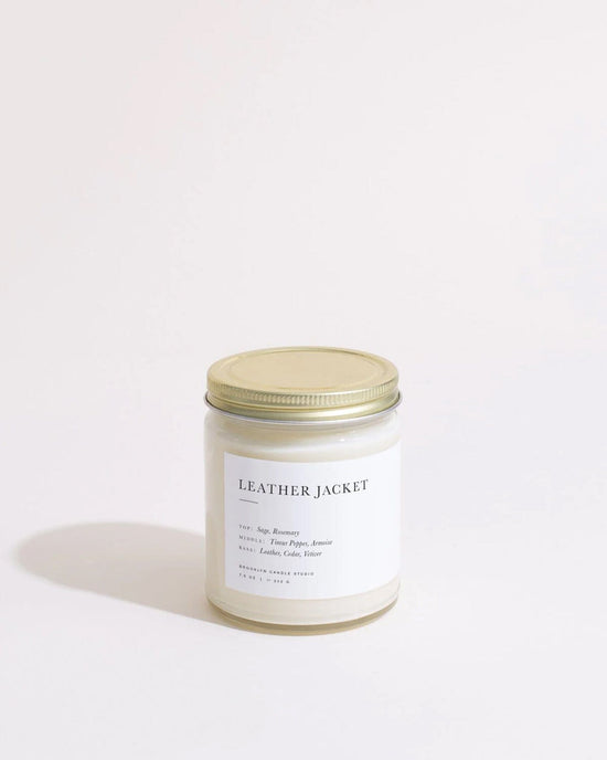 Brooklyn Candle Studio Leather Jacket Jar Candle 
