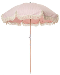 Business & Pleasure Co Premium Beach Umbrella - Laurens Pink Stripe 