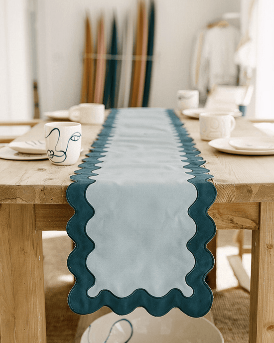 Business & Pleasure Co Table Runner - Rivie Green 