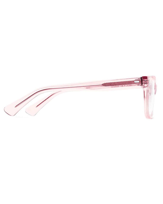 CADDIS Bixby Reading Glasses in Polished Clear Pink 