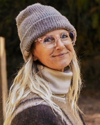 CADDIS Bixby Reading Glasses in Polished Clear Pink 