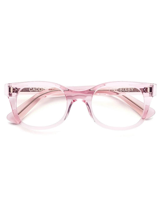 CADDIS Bixby Reading Glasses in Polished Clear Pink 