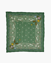 Chan Luu Appliqued Rosette Bandana in English Ivy 