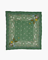 Chan Luu Appliqued Rosette Bandana in English Ivy 