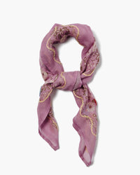 Chan Luu Appliqued Rosette Bandana in Pastel Lavender 