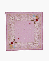 Chan Luu Appliqued Rosette Bandana in Pastel Lavender 