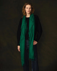 Chan Luu Cashmere & Silk Scarf in Emerald 2 - Bliss Boutiques