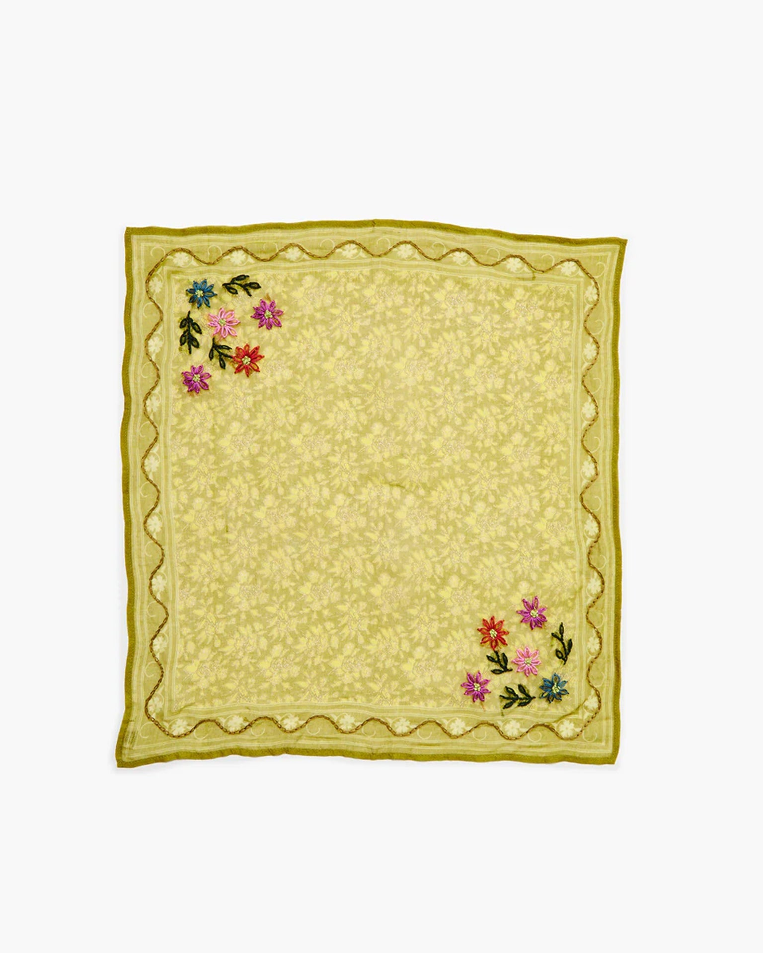 Emb Bandana in Mustard