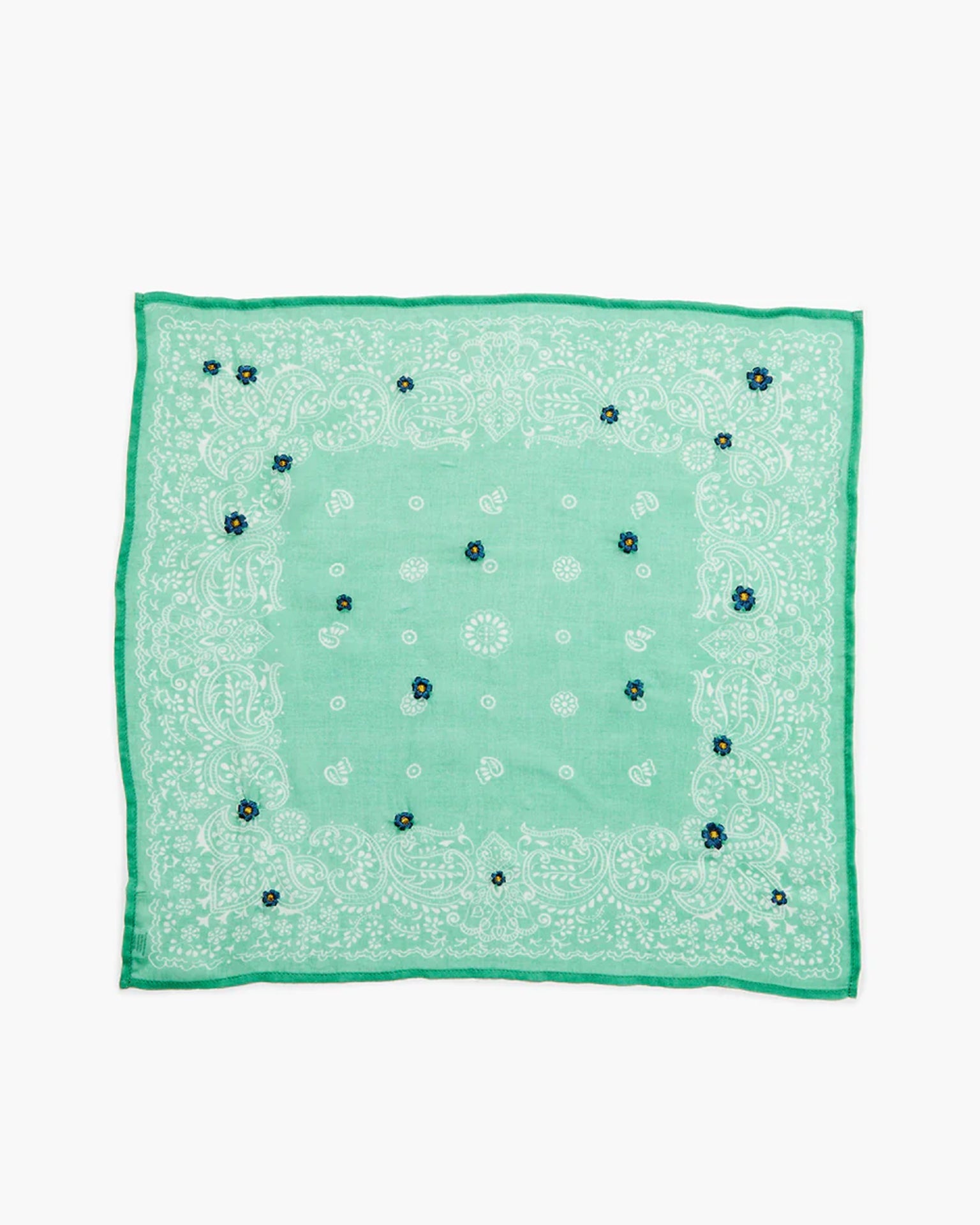 Tiny Emb Bandana in Jade Green