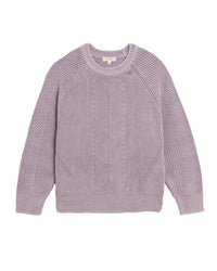 Chelsea Washed Cotton Sweater in Thistle