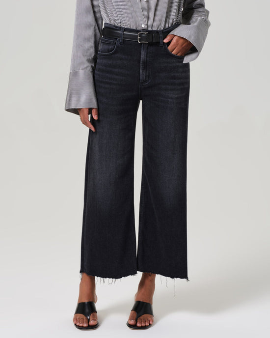 Citizens of Humanity Denim Lyra Wide Leg Crop in Medallion
