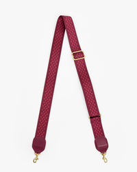 Clare V. Adjustable Crossbody Strap - Checkered in Plummy 1 - Bliss Boutiques