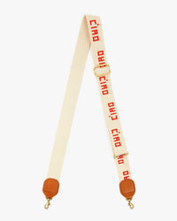 Clare V. Adjustable Crossbody Strap - Ciao in Natural/Poppy 1 - Bliss Boutiques