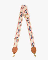 Clare V. Adjustable Crossbody Strap - Ciao w/ Double Stripe in Cream/Navy 1 - Bliss Boutiques