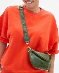 Clare V. Adjustable Crossbody Strap - Voulez-Vous in Army 2 - Bliss Boutiques