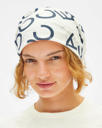 Clare V. Bandana - Le Text in Cream/Navy 1 - Bliss Boutiques
