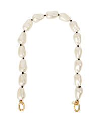 Clare V. Accessories Cream Baroque Pearl Shortie Strap in Cream