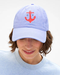 Clare V. Baseball Hat - CV Anchor in Lilac 2 - Bliss Boutiques